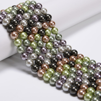 Perles lisses en pierre multicolores tons terreux et métalliques de 6 mm et 8 mm en gros pour la fabrication de bijoux, bracelets, boucles d'oreilles et fournitures d'artisanat DIY