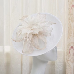 Nouveau femmes plume Widebrim Sinamay <span class=keywords><strong>cheveux</strong></span> accessoires <span class=keywords><strong>Vintage</strong></span> Derby Kentucky <span class=keywords><strong>mariage</strong></span> église fête Fascinator <span class=keywords><strong>bandeau</strong></span> - Product Image 3