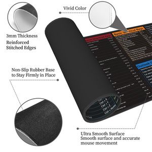 Tapis de souris de jeu en caoutchouc néoprène Excel personnalisé en usine tapis de souris de raccourci de bureau antidérapant multifonctionnel - Product Image 2