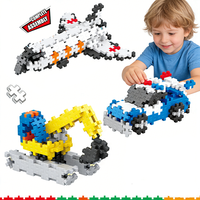 Nouvel ensemble de mini-blocs de construction à petites particules 2026 pour enfants 3+ – Jouet éducatif en plastique personnalisable DIY : Avion, Voiture de Police