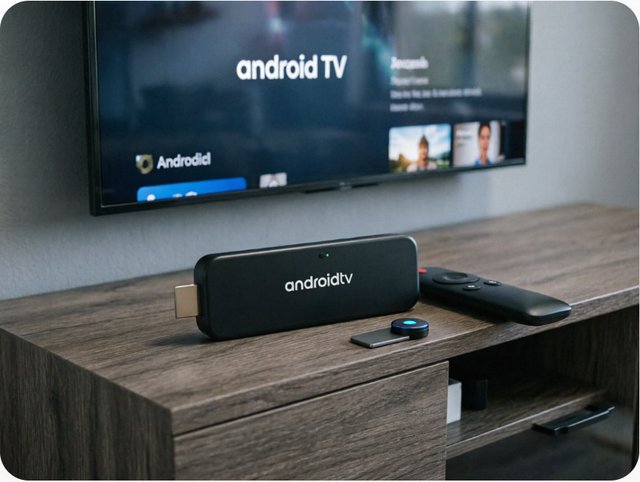 2026 OEM ODM Custom Android 9 Quad Core Smart TV Stick 4K HDR/H265 4G+32G BT Voice Control Media Player Portable Streaming