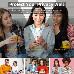 Protection d'écran en verre trempé anti-espion de 0,33 mm pour iPhone 16, 15, 14, 13, 12 Mini Pro Premium - Product Image 2