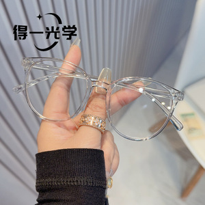 Lunettes anti-lumière bleue à monture ronde pour femmes, verres PC, design clouté, style haut de gamme - Product Image 2
