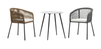 Chaise d'extérieur au design unique, moderne, imperméable, pour le jardin, mobilier de jardin, table basse en rotin, ensembles de chaises de jardin