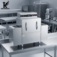 Lave-vaisselle commercial automatique continu de 1,6 m pour restaurant, cantine, cuisine de restauration rapide