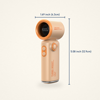 Ventilateur portable turbo à clipser à la taille pour extérieur, 100 niveaux de vitesse, 24000 tours/min, rechargeable 3000 mAh, refroidissement mains libres