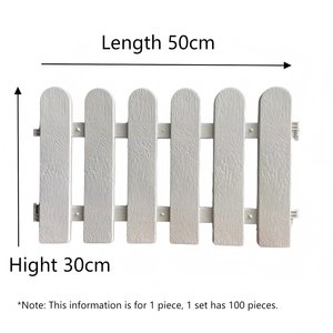 <strong>Edgings</strong> Lawn Flowerbeds Plant <strong>Borders</strong> Easy Installation <strong>Wood</strong> Looking Garden Fence White Indoor/Outdoor Nature Courtyard 12- 30cm - Product Image 5