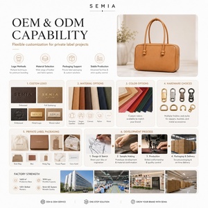 Borsa a Spalla da Donna in Vera Pelle SEMIA Cowhine con Due Cinghie, Chiusura a Cerniera, Impermeabile, Grande Capacità, Casual e alla Moda - Product Image 4
