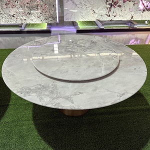 Độc Đáo Tự Nhiên Veining Sang Trọng Và Sang Trọng Đánh Bóng Taj Mahal Thạch Anh Tùy Chỉnh Slate <span class=keywords><strong>Top</strong></span> Ăn Bàn Tròn Cho Nhà - Product Image 3