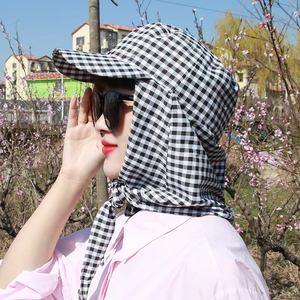<span class=keywords><strong>Chapeau</strong></span> de soleil d'été pour femmes, turban anti-poussière réglable avec logo personnalisé, couvre-visage pour le travail à la ferme, le travail en plein air, l'agriculture - Product Image 6