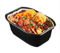 Boîte à lunch auto-chauffante en plastique PP, pièces, vente en gros, boîte avec sachet chauffant pour aliments jetables