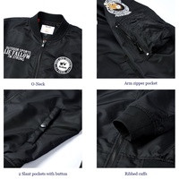 Veste bomber coupe-vent imperméable et respirante pour homme, grande taille, printemps 2022, avec fermeture éclair, broderie tigre et patchs NASA, OEM