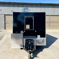 Nouvelle conception de remorque de restauration en fibre de verre et acier inoxydable, cuisine mobile, service de crème glacée, restauration rapide, machine à café, homologuée CE