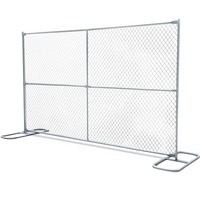 Panneau de clôture temporaire en treillis métallique galvanisé en acier allié de 6 pi x 12 pi, fil de calibre 12 (200 unités) pour la construction