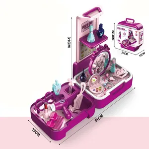 Easy Carry Spielzeug 32 Stück Aktentasche so tun, als ob Mädchen Make-up-Shop Kinder spielen Beauty-Set Spielzeug