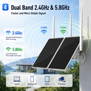 Routeur solaire 4G Wistino 30W avec double panneau 30000mAh, système de <span class=keywords><strong>surveillance</strong></span> par caméra, caméra IP extérieure double bande 5GHz 2,4GHz - Product Image 3