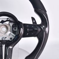 Volant sport en cuir carbone noir style nouveau pour F44 F32 avec chauffage et vibration