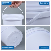 Seau en plastique PP personnalisable de 4 litres à large ouverture Nouvelle arrivée Couvercle à pression recyclable pour la peinture Nouveaux tambours d'emballage