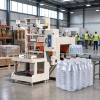 Machine d'emballage sous film rétractable semi-automatique à barre en L, double moteur, équipement d'emballage électrique pour l'eau en bouteille