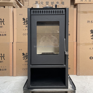 Đứng miễn phí đốt gỗ dọc lò sưởi trực quan cửa sổ kính <span class=keywords><strong>log</strong></span> Burner tùy biến chấp nhận nhà lửa kamin - Product Image 2