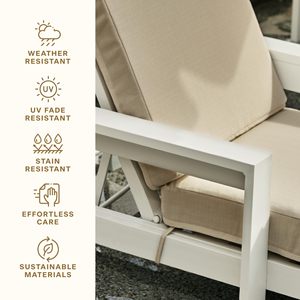 Customized Outdoor Lounge Chair Cushion Rectangular Water Resistant All Season Single Sofa Cover - Product Image 4