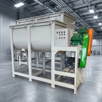Mélangeur à ruban autonivelant en acier au carbone 500L, mélangeur horizontal pour matériaux en poudre de construction de sols