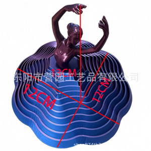Figura de resina de niña bailando, decoración móvil para sala de estar, diseño contemporáneo, paquete de una sola pieza - Product Image 4