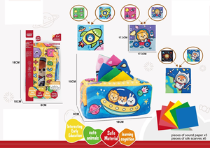 Joysun Jouets sensoriels cognitifs en tissu pour l'éveil des tout-petits, boîte à mouchoirs pour bébé, jouets créatifs éducatifs STEM pour les voyages - Product Image 3