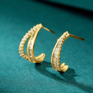 Orecchini a Perno Minimalisti con Cristalli per Donne, Accessori Eleganti per Uso Quotidiano - Product Image 5