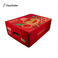 Boîte en papier pour fruits avec logo personnalisé imprimé, doublure intérieure protectrice de forme personnalisée, qualité alimentaire, pour pommes