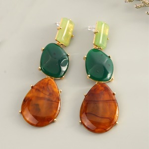 Orecchini Pendenti ZA in Resina Geometrica Esagerata Multistrato in Metallo <span class=keywords><strong>Accessori</strong></span> <span class=keywords><strong>Moda</strong></span> Semplici a Goccia - Product Image 2