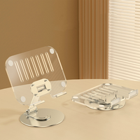 Support de tablette en acrylique pliable rotatif à 360 degrés pour ipad iphone