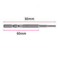 Embouts de tournevis magnétiques Torx de longueur 80mm en acier S2 pour le travail de précision