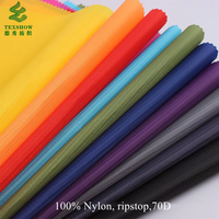 Tissu imperméable en nylon Ripstop 210T enduit de PVC pour imperméable, vêtements de pluie, vestes | Matériau en PVC vierge