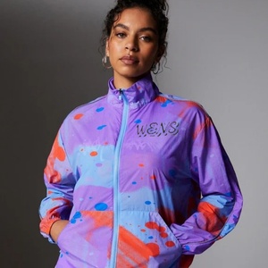 Men Breathable Regular <b>Lightweight</b> <b>Running</b> Anorak Zip-Up Reflective Windbreaker <b>Jackets</b> with Print -TEX - Product Image 2