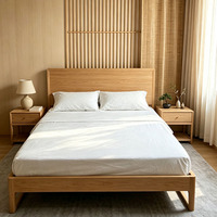 Parure de lit d'hôtel de luxe en satin 100 % coton, style années 80, drap plat blanc à coins fendus, drap-housse, 4 pièces, 400 fils/cm², linge de lit pour la maison