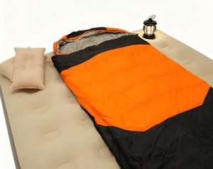 Matelas pneumatique <span class=keywords><strong>gonflable</strong></span> floqué avec pompe rechargeable pliable pour le camping à la maison - Product Image 3