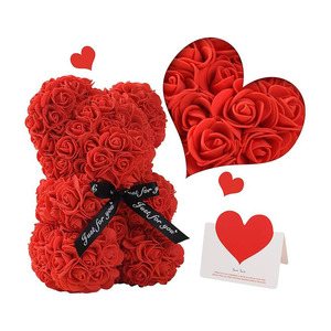 Orsacchiotto di Rose 2026 all'Ingrosso, 25cm e 35cm, Orso di Fiori Artificiali, Miglior Regalo per San Valentino per la Fidanzata - Product Image 3