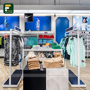 Trendy Fashion Store Fixtures Custom <b>Wooden</b> Footwear Display <b>Rack</b> Stylish <b>Shoe</b> Shop Display for Retail Clothing Stores - Product Image 4