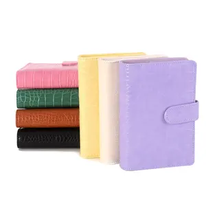 A5 A6 A7 Crocodile Vegan Leather Hardcover 6 Ring Budget Cash Card Binder Available For Photocard With A7 A6 A5 Binder Envelopes