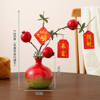 Ornements de fruits, grenades décoratives, décorations de table à manger, vases en céramique en forme de grenade, objets artisanaux, décorations.