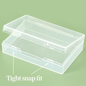 علبة بطاقات لعب مخصصة من WEISHENG، حافظة بطاقات بلاستيكية شفافة بمفصلات، صندوق تغليف مستطيل لتخزين بطاقات البوكر - Product Image 4