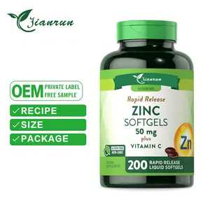 Natural Vitamin C Zinc Liquid Softgels Supplement Capsule GEL Softgel