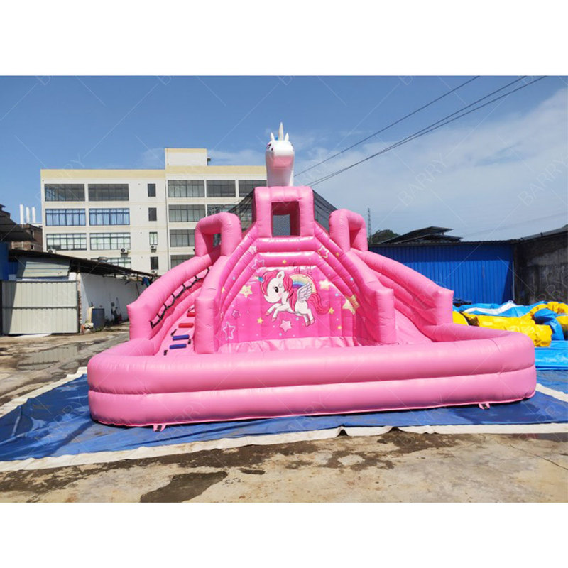Crazy Double Lane Unicorn Inflatable Water