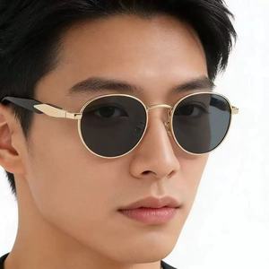 Gafas de sol ovaladas de metal a la moda para mujer con protección UV 100%, montura completa, estilo retro, estilo urbano, look de influencer de Instagram - Product Image 3