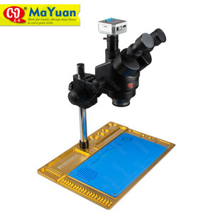 Groot Aluminium Basisbord 7x-45x Trinoculaire Stereomicroscoop Set Met Camera Voor Precisiesoldeer Herwerken - Product Image 1