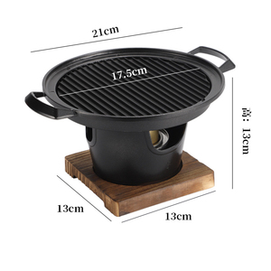 <span class=keywords><strong>Mini</strong></span> barbecue, poêle <span class=keywords><strong>à</strong></span> alcool japonais antiadhésif <span class=keywords><strong>à</strong></span> charbon de bois avec plaque de cuisson amovible de 6,5 pouces - Product Image 4