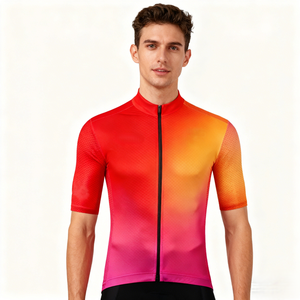 Maillot de cyclisme unisexe de qualité supérieure, dégradé, personnalisé, respirant, vêtements de cyclisme, vêtements de sport, entraînement à vélo - Product Image 4