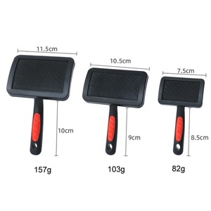 Venta al por mayor largo de acero inoxidable Pet Grooming Slicker cepillo de pelo para perros de lujo del fabricante peines cepillos para gatos cuidado canino - Product Image 3