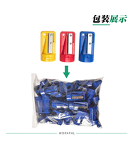 Taille-crayon manuel en plastique WorkPal pour crayons de menuisier octogonaux, ronds et ovales